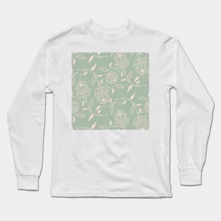 Sage and Blush Medallion Paisley Long Sleeve T-Shirt